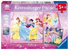 3x49 Parça Puzzle Walt Disney-Pamuk Prenses  (092772)