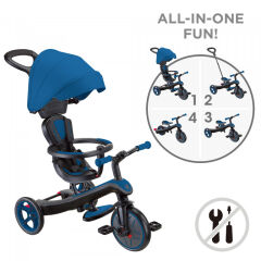 Globber Explorer 4in1 Trike Bisiklet - Kraliyet Mavisi