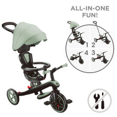 Globber Explorer 4in1 Trike Bisiklet - Zeytin Yeşili