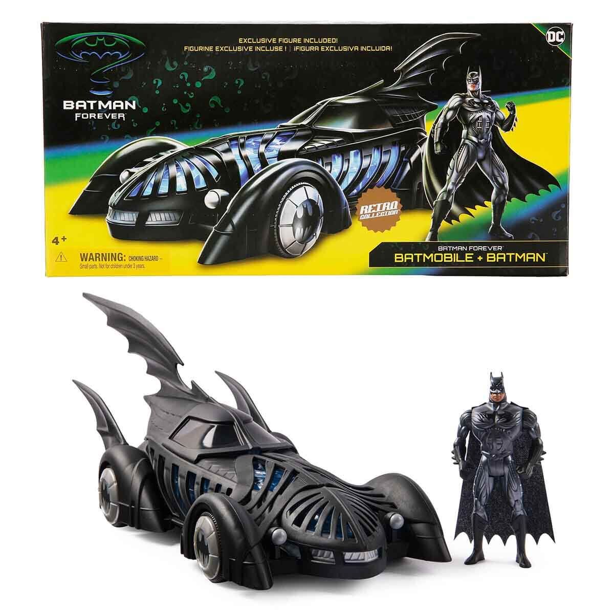 Spinmaster Batman Forever Retro Collection Batmobile ve Batman Aksiyon Figürü Seti (681147056152)