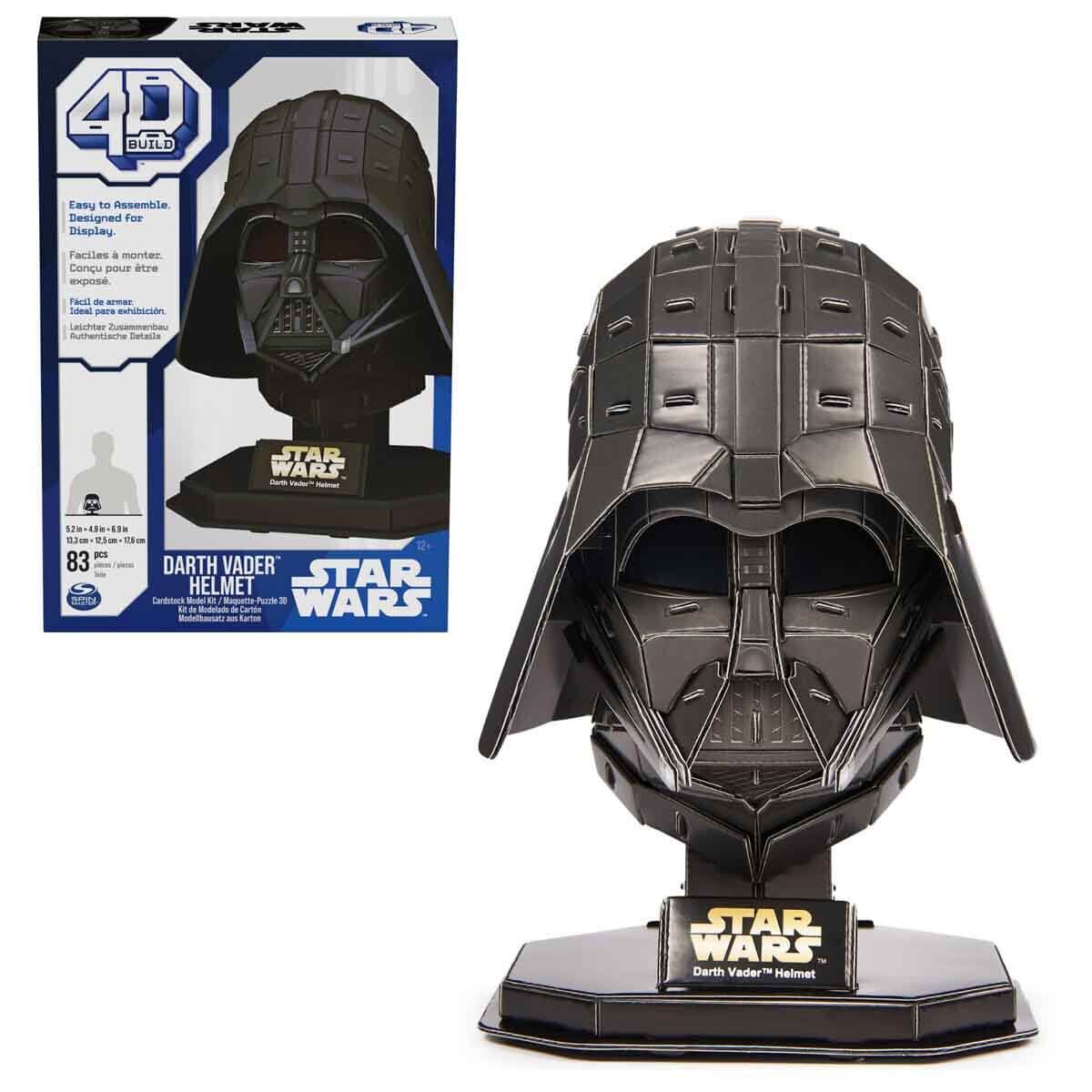 Spinmaster 4D Build Star Wars Darth Vader Helmet 3D Puzzle Model Kiti 83 Parça (681147013360)