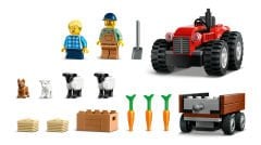 60461 LEGO® City Römorklu Kırmızı Çiftlik Traktörü ve Koyun