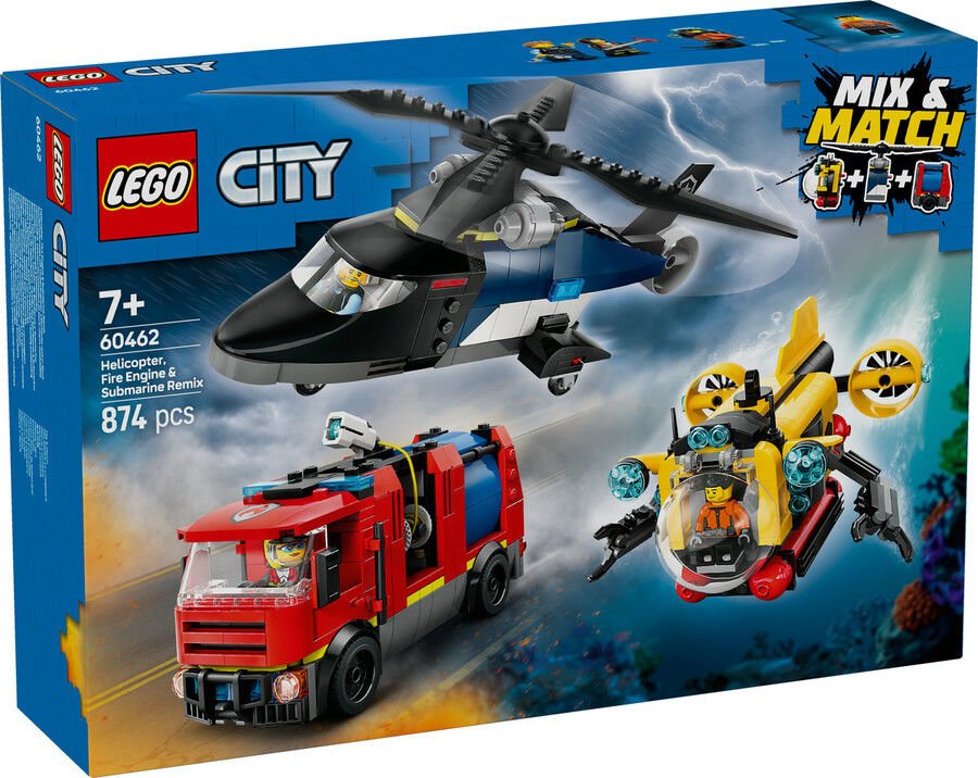 60462 LEGO® City Helikopter, İtfaiye Kamyonu ve Denizaltı Karışımı