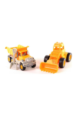 2'li Oyuncak İnşaat Araçları Seti - Damperli Kamyon, Kepçeli Dozer ve Kürek - 175