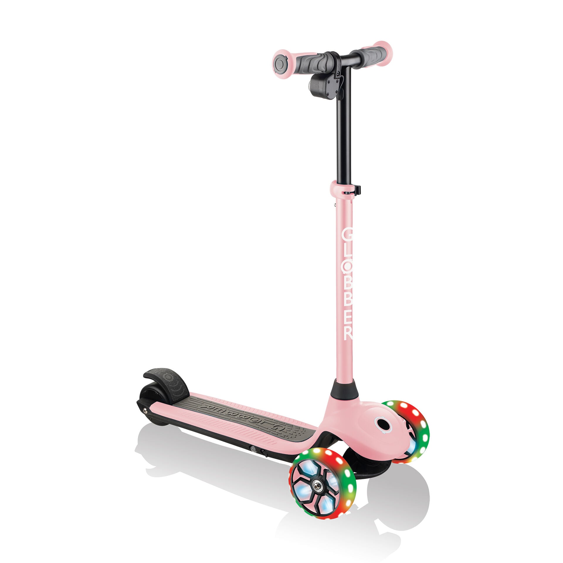 Globber One K E-Motion 4 Plus - Işıklı Elektrikli Scooter - Pastel Pembe