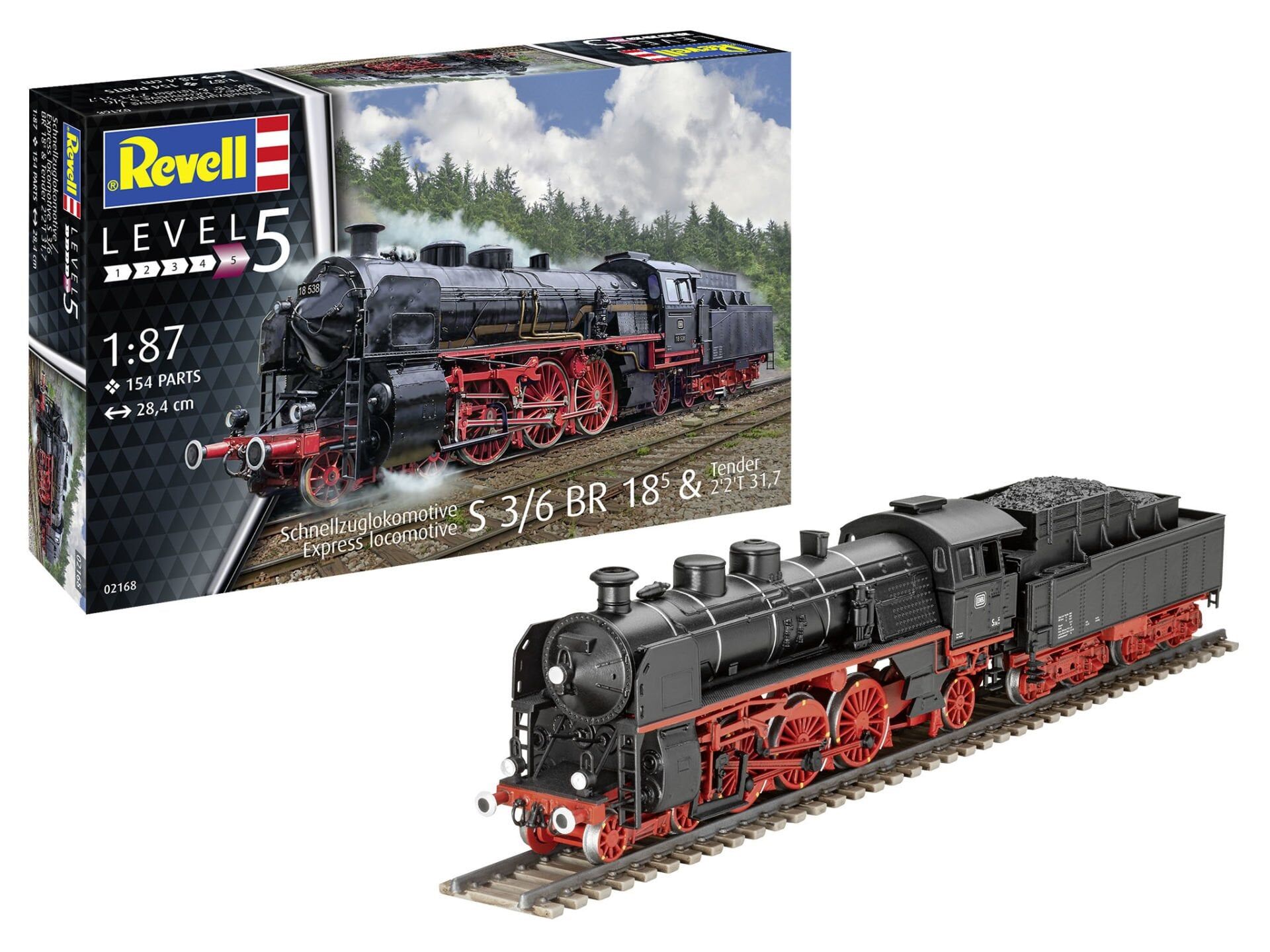 Revell Express Locomotive S3/6 BR18(5) Tender 2‘2’T (02168)
