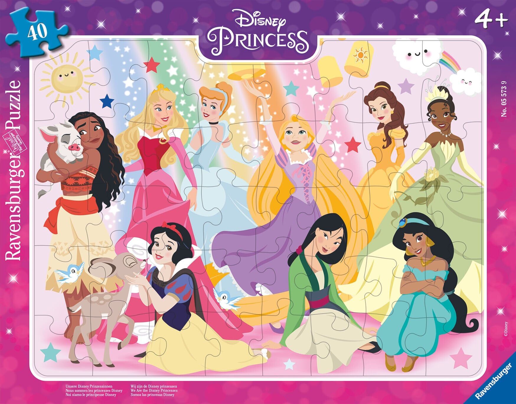 40 Parça Büyük Çerçeve Puzzle Walt Disney Prensesler (055739)