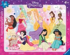 40 Parça Büyük Çerçeve Puzzle Walt Disney Prensesler (055739)
