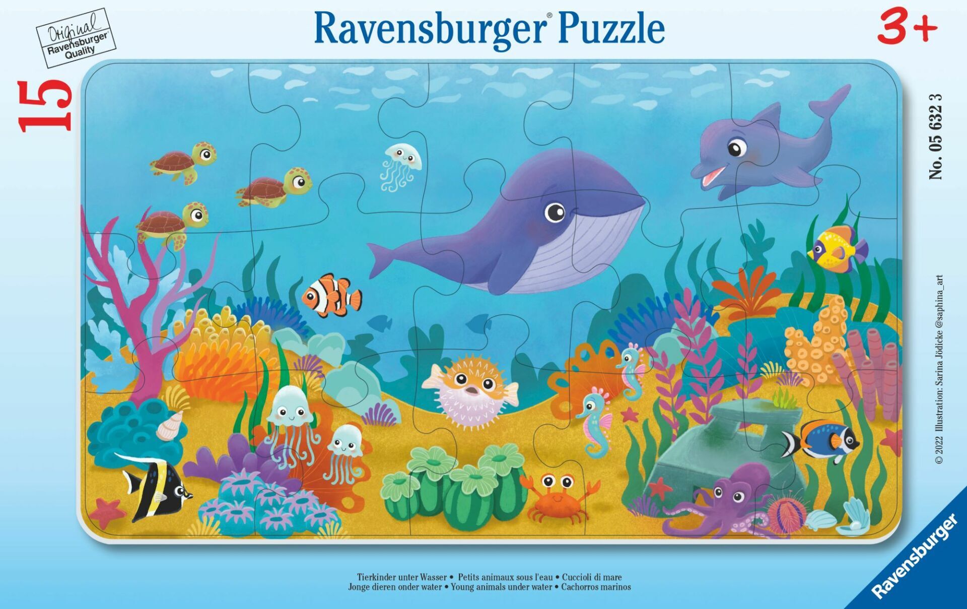 Ravensburger 15 Parça Küçük Çerçeve Puzzle Sualtı Park (056323)