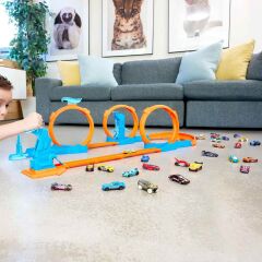3in1 Hot Wheels Track Creator Üçlü Çemberde Pist Seti-  JDW39