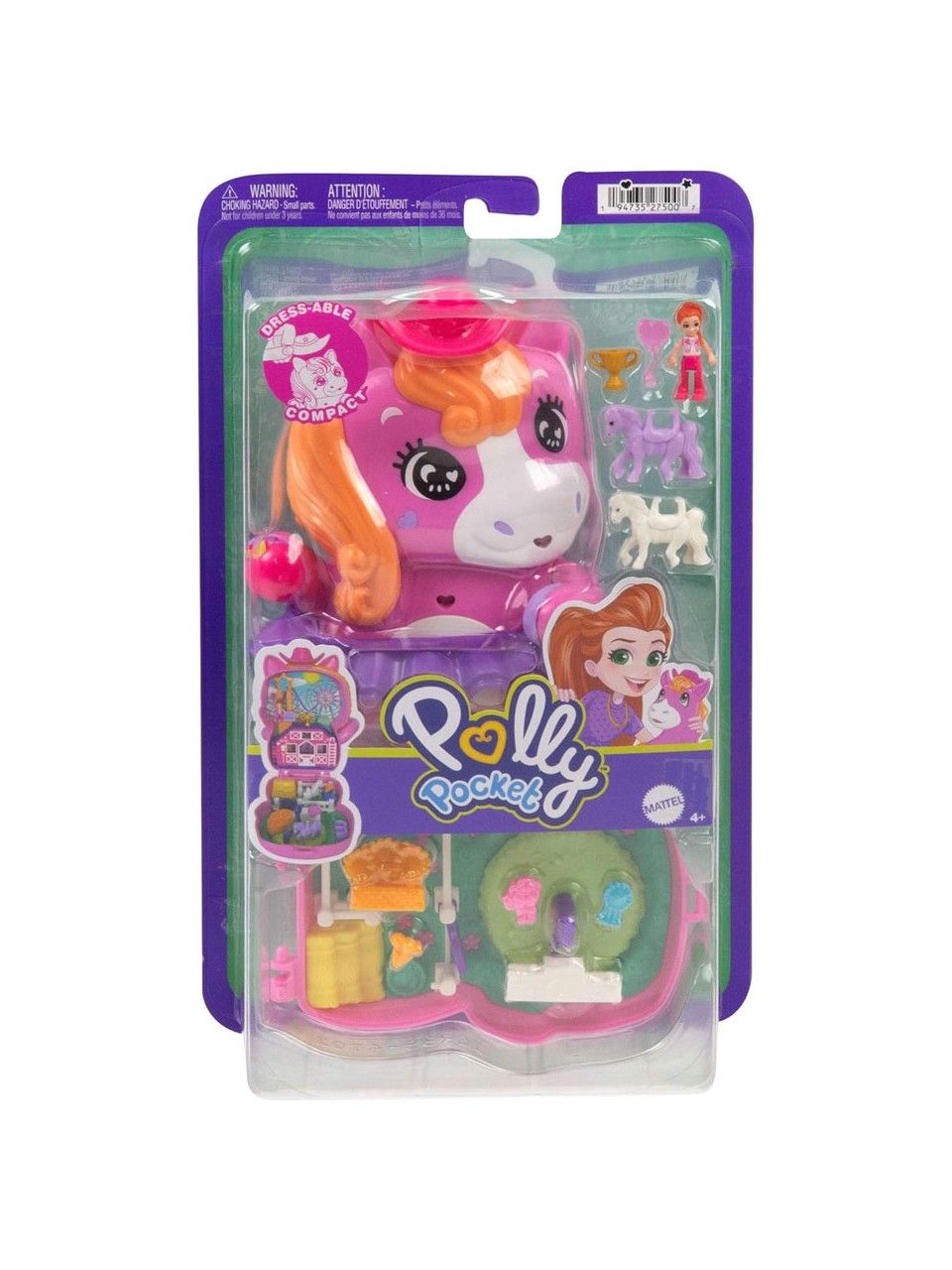Polly Pocket Midilliyle Rodeo Heyecanı Mikro Oyun Seti JCR39
