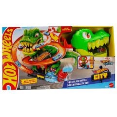 Hot Wheels T-Rex ve İtfaiye İstasyonu Oyun Seti-   JBM73