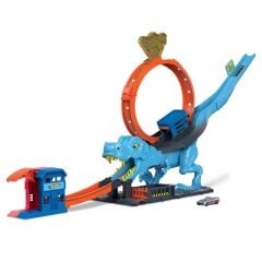 Hot Wheels City T-Rex Loop Ve Akrobasi Oyun Seti, 1 Oyuncak Arabalı Parkur Seti-  HKX42