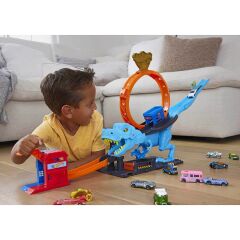 Hot Wheels City T-Rex Loop Ve Akrobasi Oyun Seti, 1 Oyuncak Arabalı Parkur Seti-  HKX42