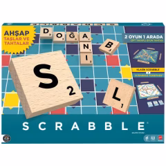 Scrabble Ahşap İkisi Bir Arada Türkçe-   JLJ64