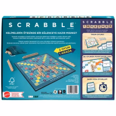 Scrabble Ahşap İkisi Bir Arada Türkçe-   JLJ64