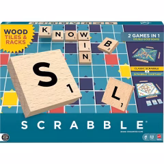 Scrabble İngilizce Ahşap 2'si 1 Arada Harfli Kelime Oyunu-   JGR61