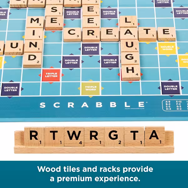 Scrabble İngilizce Ahşap 2'si 1 Arada Harfli Kelime Oyunu-   JGR61