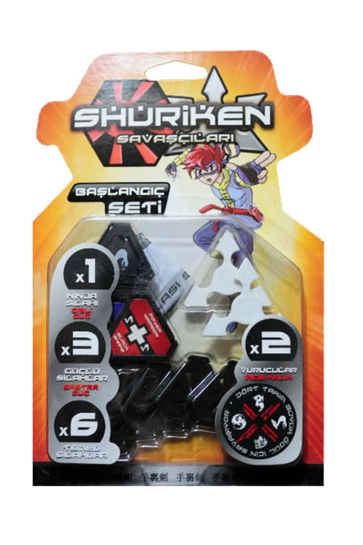 Shuriken Başlangıç Seti - Ninja Yıldızı Fırlatma Oyuncağı - Kara Yılan