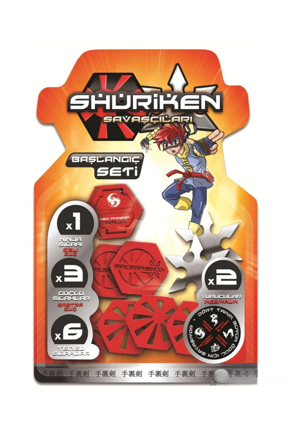 Shuriken Başlangıç Seti - Ninja Yıldızı Fırlatma Oyuncağı - Kızıl Anka