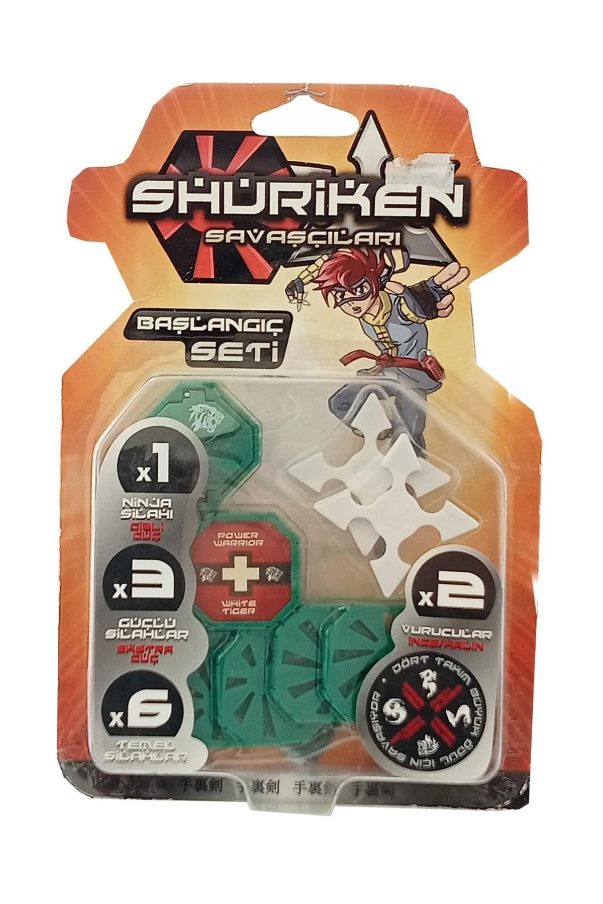 Shuriken Başlangıç Seti - Ninja Yıldızı Fırlatma Oyuncağı - Yeşil Kaplan