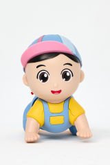 Sevimli Emekleyen Bebek (Mavi)