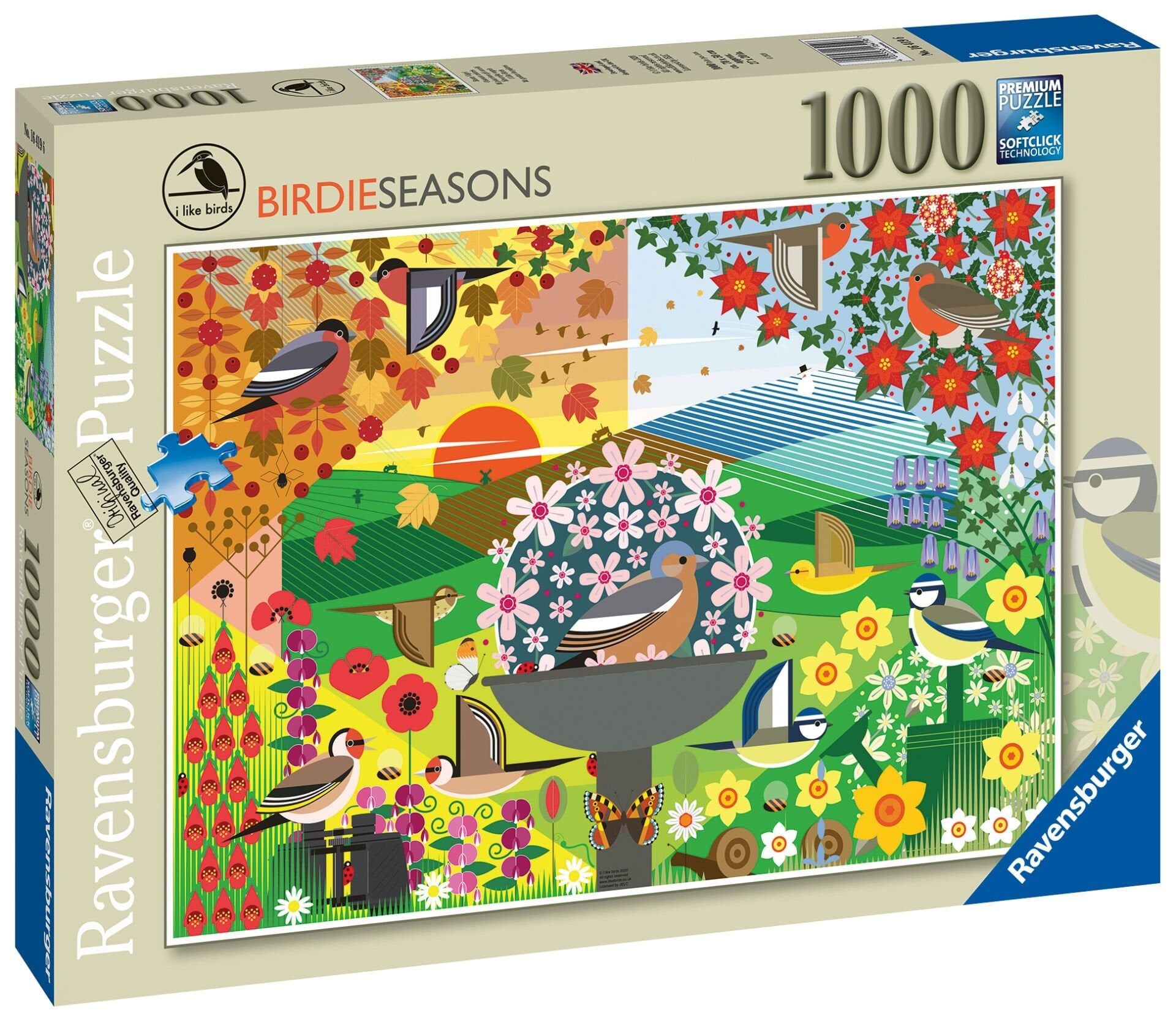 1000 Parça Puzzle Kuşlar ve Çiçekler (164196)