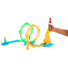Hot Wheels Neon Yarışçılar Çift Çemberde Hız Pist Seti-  JMG49