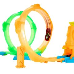 Hot Wheels Neon Yarışçılar Çift Çemberde Hız Pist Seti-  JMG49