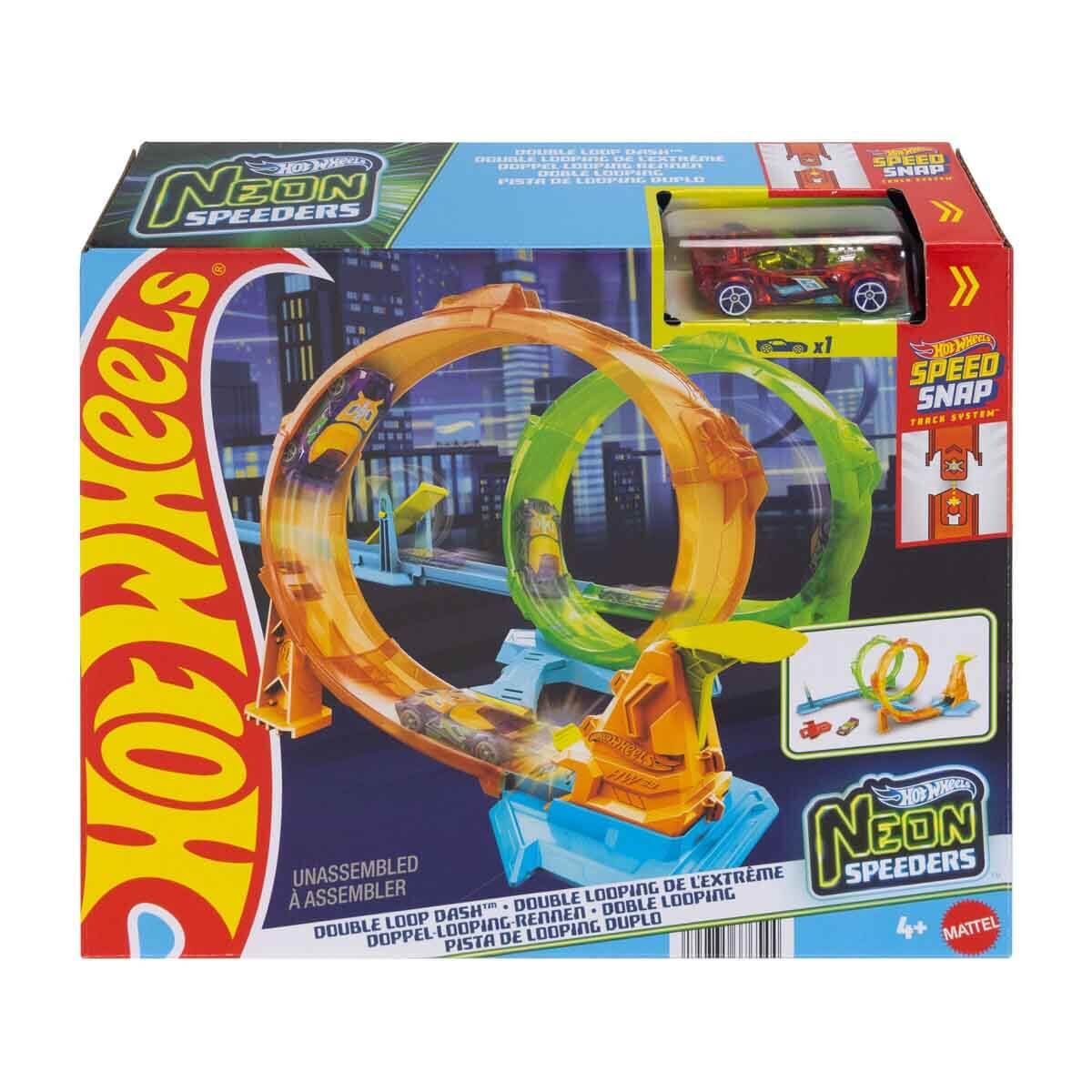 Hot Wheels Neon Yarışçılar Çift Çemberde Hız Pist Seti-  JMG49