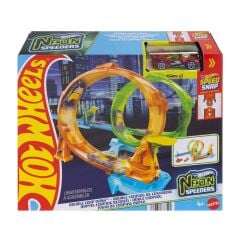 Hot Wheels Neon Yarışçılar Çift Çemberde Hız Pist Seti-  JMG49