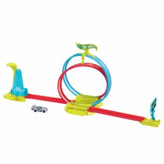 Hot Wheels Neon Yarışlar Çifte Çemberde Yarış Seti-  HPC05