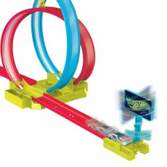Hot Wheels Neon Yarışlar Çifte Çemberde Yarış Seti-  HPC05
