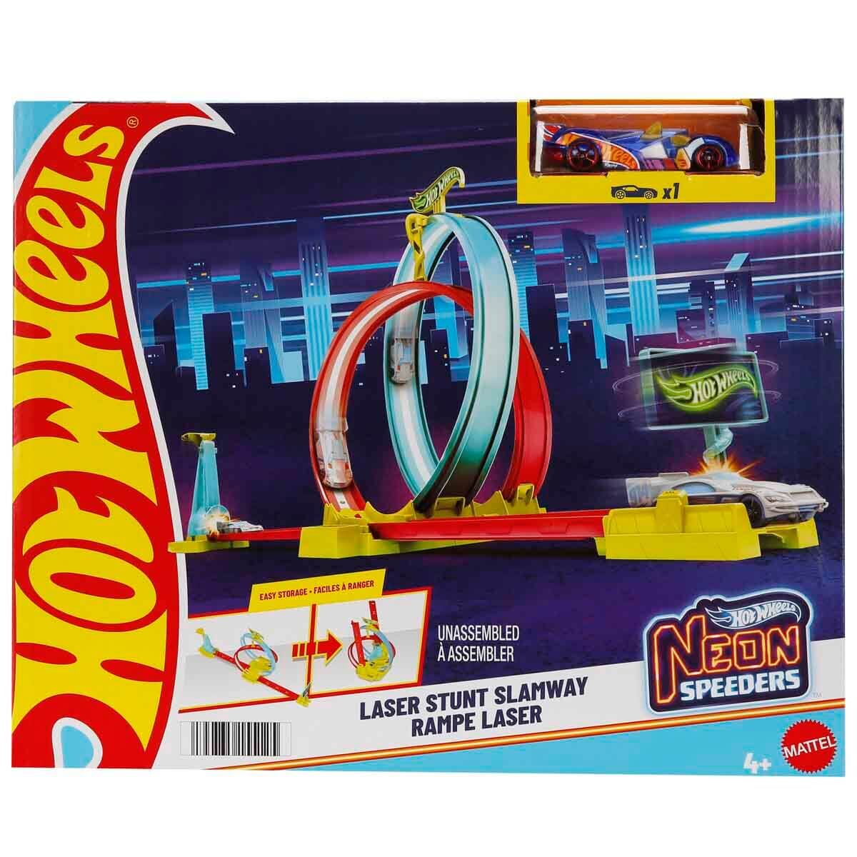 Hot Wheels Neon Yarışlar Çifte Çemberde Yarış Seti-  HPC05