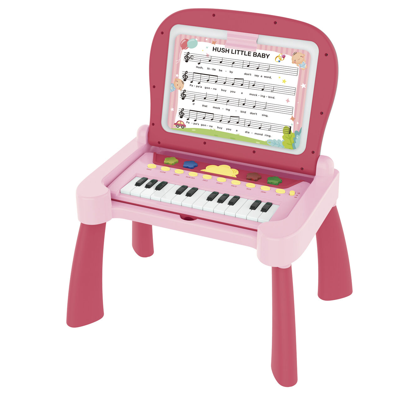 PİYANOLU EĞİTİM MASASI PEMBE - 2006B-1