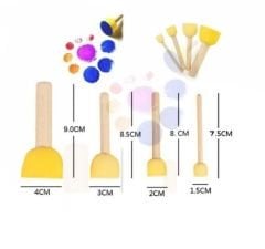 Esmay Sünger Ponpon Fırça 4 lü Set