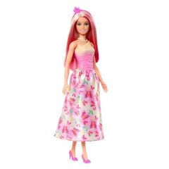 Barbie Prenses Bebekler HRR07- Pembe Saçlı- HRR08