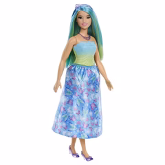 Barbie Prenses Bebekler HRR07 - Mavi Saçlı Barbie HRR11