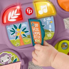 Fisher Price Sesli ve Işıklı Benimle Öğren Mor Maymun Yürüteç-  JGW94