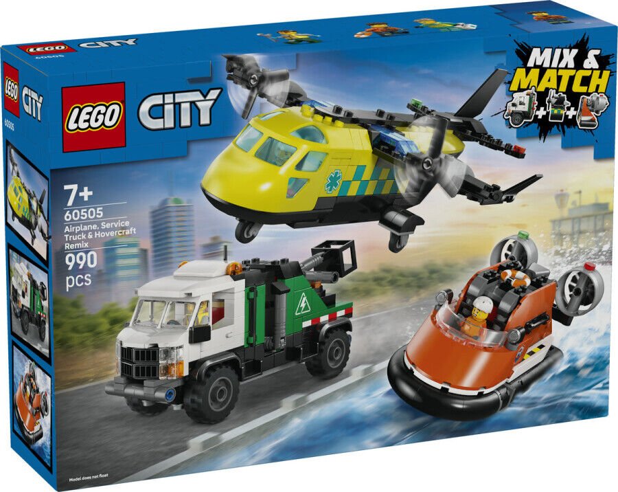 60505 LEGO® City Uçak, Servis Kamyonu ve Hoverkraft Karışımı