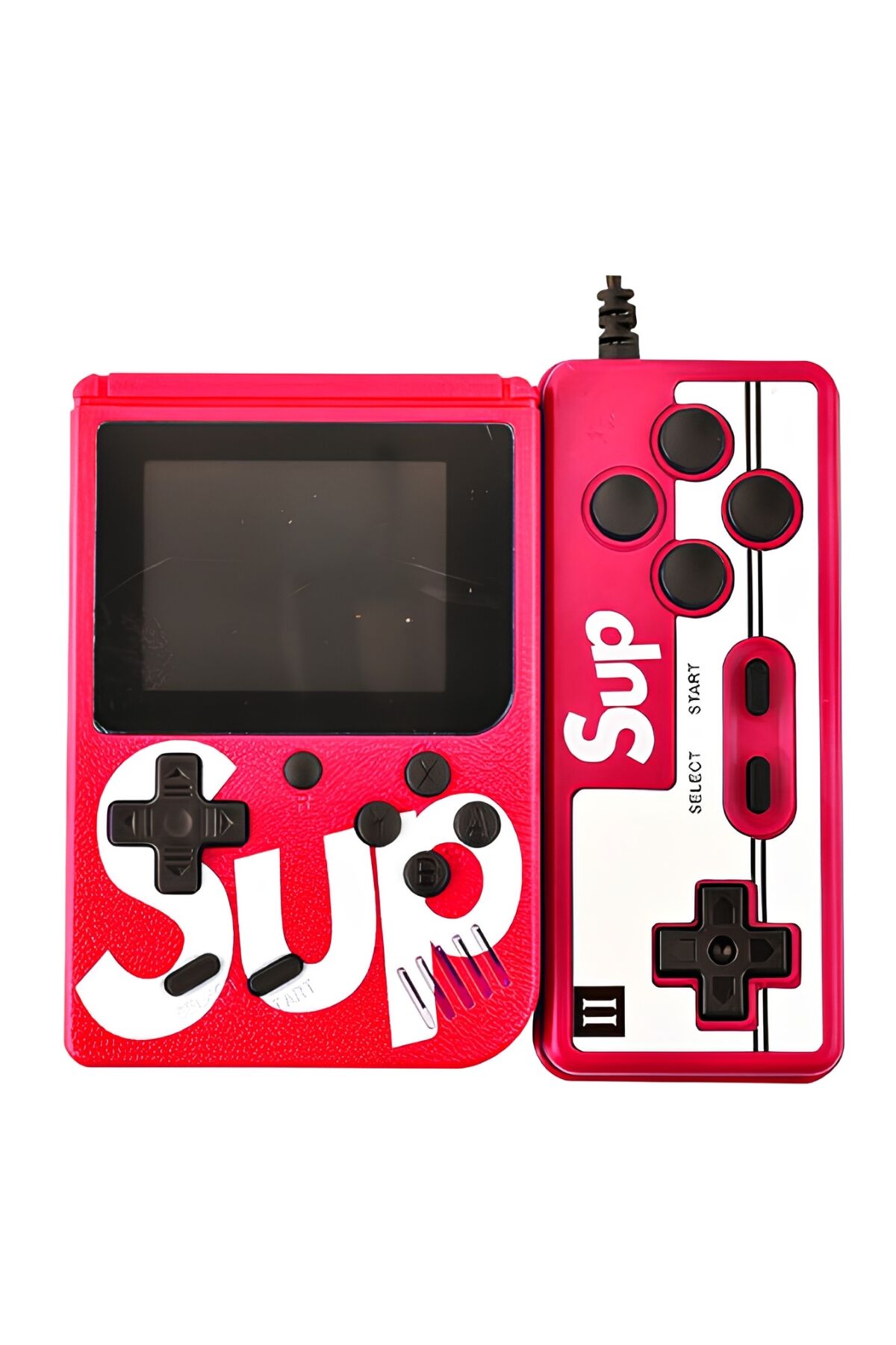 Sup 400 Oyunlu Mini Atari Game Box- Taşınabilir Gameboy Kırmızı