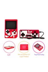 Sup 400 Oyunlu Mini Atari Game Box- Taşınabilir Gameboy Kırmızı