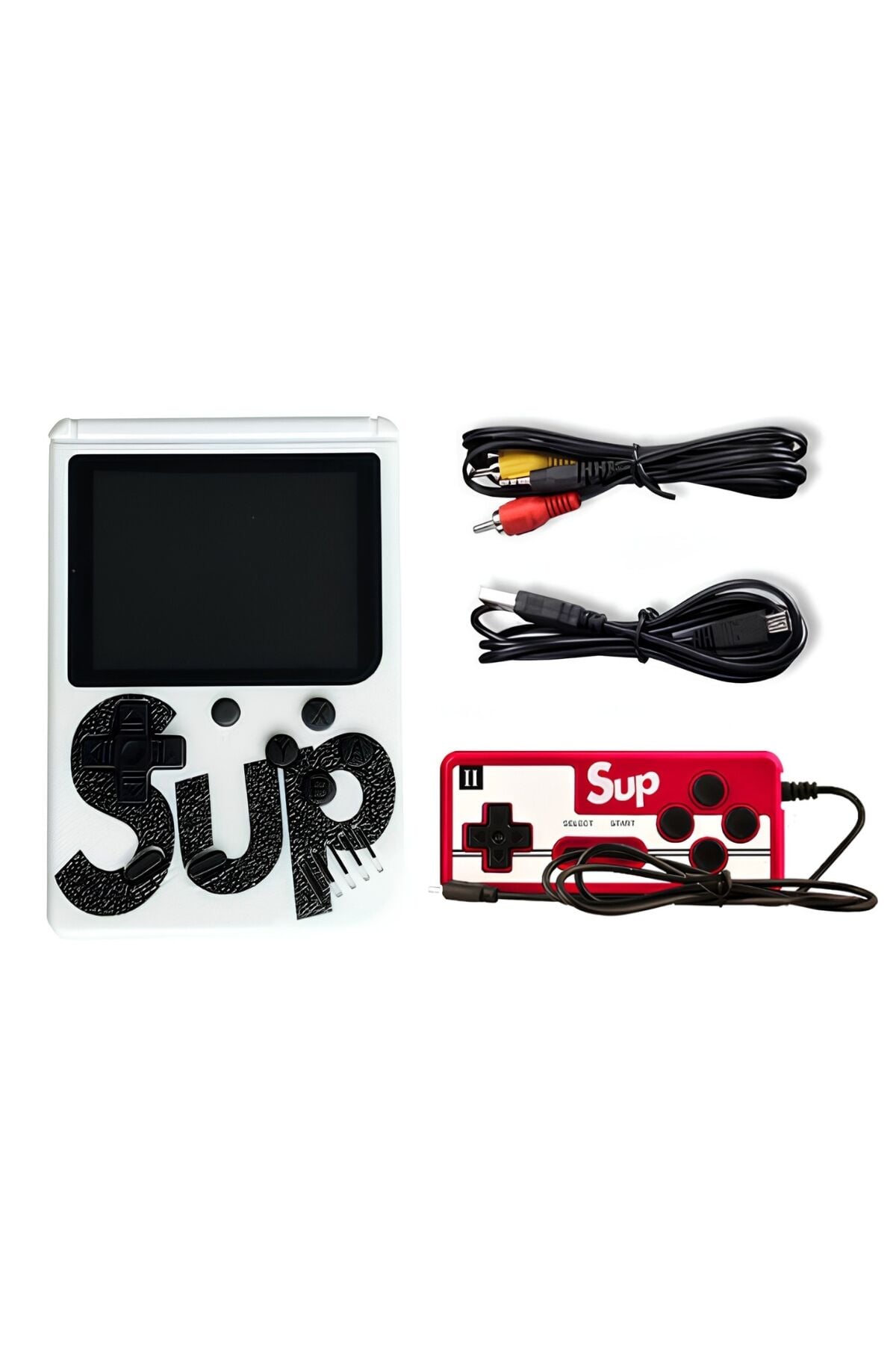 Sup 400 Oyunlu Mini Atari Game Box- Taşınabilir Gameboy Beyaz