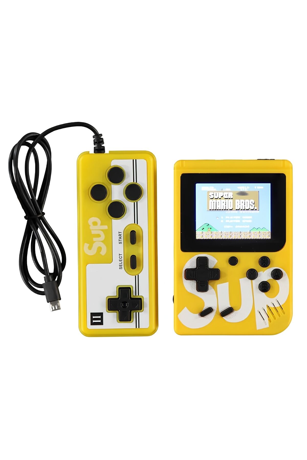 Sup 400 Oyunlu Mini Atari Game Box- Taşınabilir Gameboy Sarı