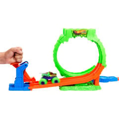Hot Wheels Monster Trucks Mutant Kaosu Çemberde Yarış Oyun Seti-  JMK91