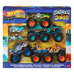 Hot Wheels Monster Trucks Köpek Balığı ve Dinozor Araba Multi Paket-  JGD68
