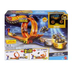 2in1 Hot Wheels Monster Trucks Döngü ve Takla Bigfoot Pist Seti-  JBX64
