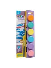 TEMPERA SULUBOYA SÜPER YIKANABİLİR FIRÇALI PASTEL RENKLER 6*25 ML