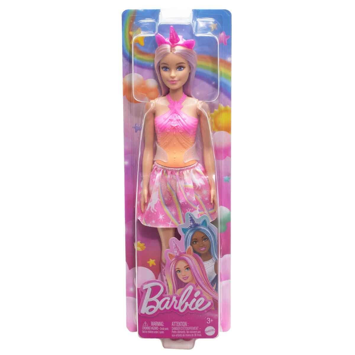 Barbie Prenses Bebekler Unicorn HRR12-Pembe Saçlı- HRR13