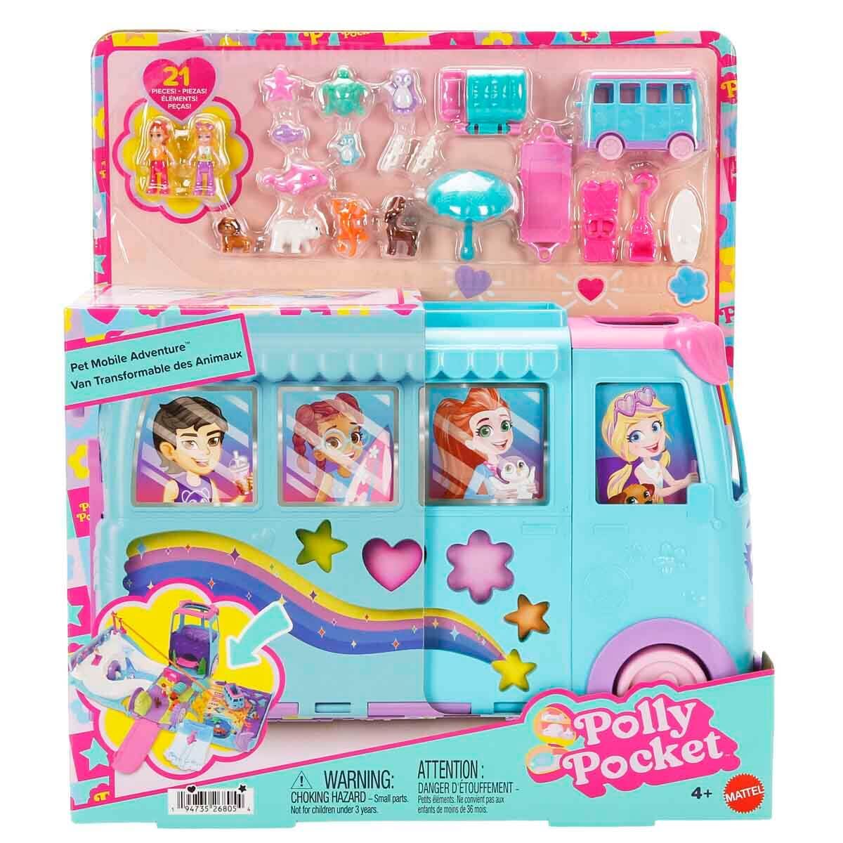 Polly Pocket Dönüşebilen Evcil Hayvan Karavanı Oyun Seti-   JCC22